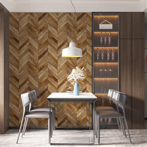 Parquet texture Luxury herringbone light brown Wood wallpaper – Paper ...