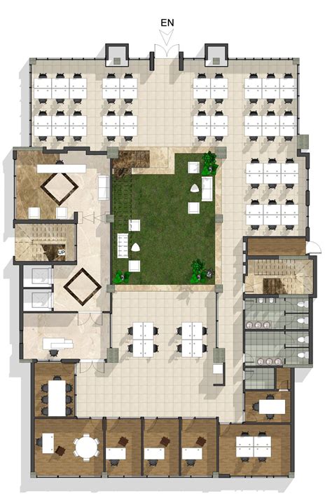 Office plan | Commercial interior design, Office floor plan, Rendered ...
