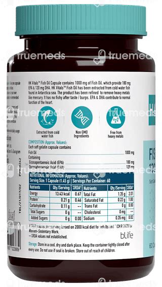 Hk Vitals Fish Oil Softgels Capsule 60 - Uses, Side Effects, Dosage ...