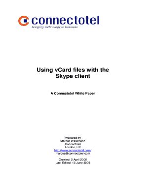Fillable Online Using vCard files with the Fax Email Print - pdfFiller