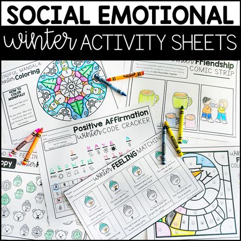 Winter Social Emotional Learning Activity Sheets | Store - The Social Emotional Teacher