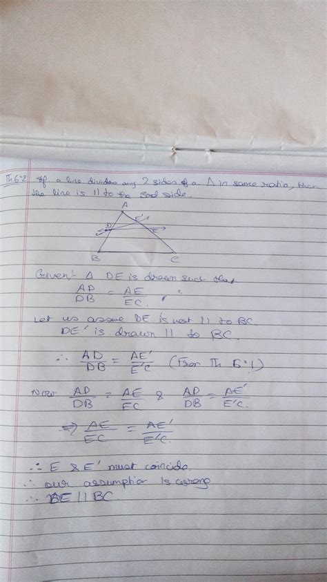 if a line divides any two sides of a triangle in the same ratio,then ...