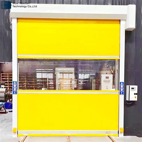 Warehouse Interior High Speed Door Safety PVC Automatic Fast Roll up Door PVC Rolling Shutter ...