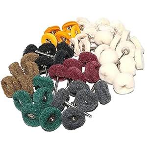 DIY Crafts CT-DIY-HI-33610 1" Abrasive Buffing Wheel Wool Felt Grinding ...