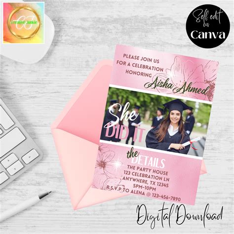 Image result for Free Editable Graduation Invitation Cards