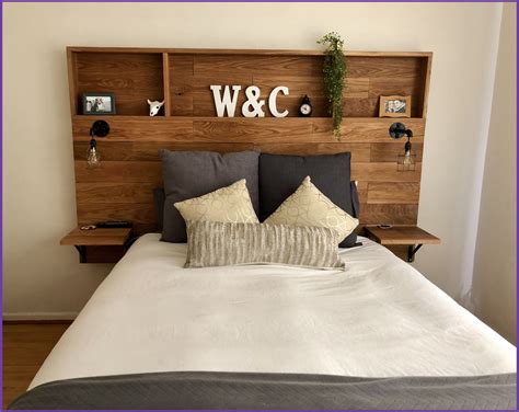 bed headboard ideas wood