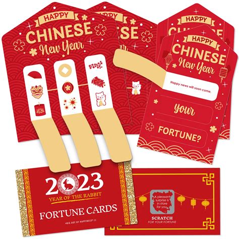 Buy Big Dot of Happiness Chinese New Year Party Fortune Game Set - 2023 ...