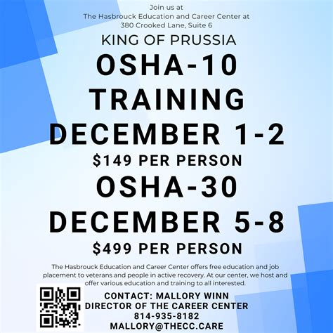 OSHA 10 hr - The Hasbrouck Education & Career Center