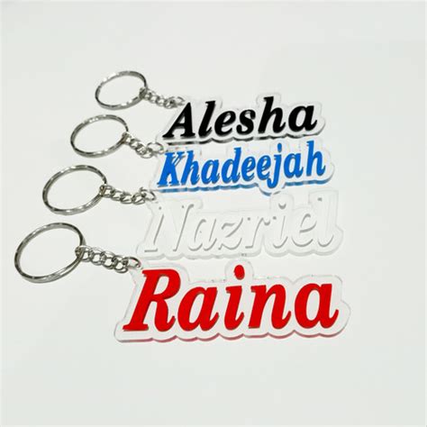 Jual Gantungan Kunci Nama / Logo Akrilik Warna Laser Cut - Kab. Malang ...