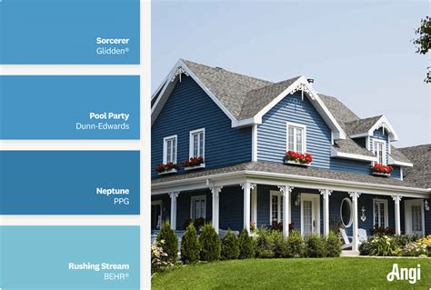 Popular Exterior House Paint Colors For Blue Houses Top Exterior Paint