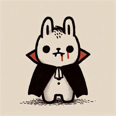 Funny Rabbit Dracula Cute Bunny Vampire | Çizim