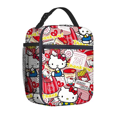 H'ello-Kitty Lunch Bag for Women Men, Cartoon Kuromi Lunch Tote of ...