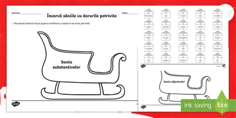 Sania cu substantive și adjective Fișă de activitate