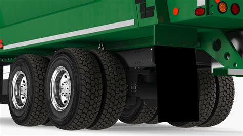 Trash Truck Electric Green Rigged for Maya 3D | 3D Molier International