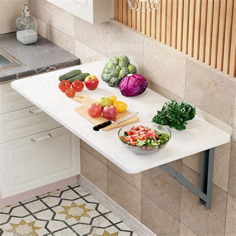 Lukzer Engineered Wood Wall Mounted Folding Table