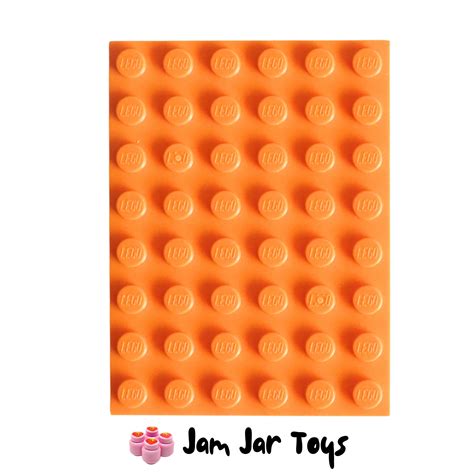 LEGO Base Plate - Orange 6 x 8 Stud