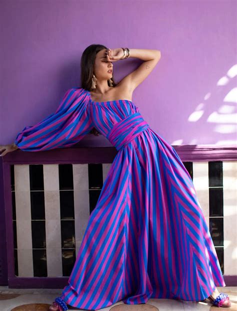 INES MAXI DRESS STRIPE