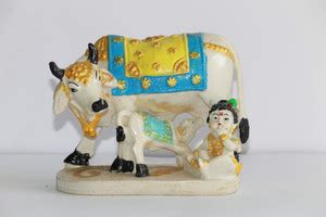 Super Collection Decorative Showpiece Arcylic Krishna Ji With Cow ...