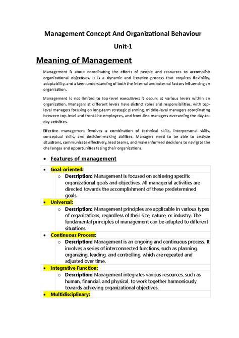 Unit 2: Objectives and Activities of Human Resource Planning - Studocu