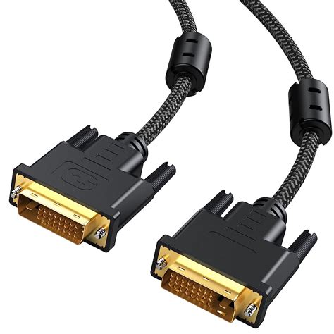 DVI Cable 6FT, DVI-D to DVI-D (24+1)ââ‚¬â€œ M/M Double Shielding ...