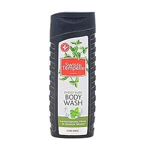 Swiss Tempelle Men's Energy Rush Body Wash Gel, Lemongrass & Mint ...