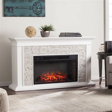 led electric fireplaces 60" canyon heights simulated stone electric ...