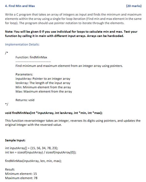 Find Min and Max Number in Array Using Friend Function in C 的图像结果