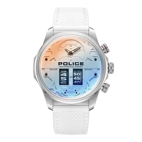 Police Quartz Multifunction White DIAL Silicone Strap Watch for Men ...