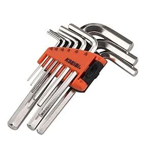 KSEIBI 201660 Allen Hex Key Wrench Set 9pcs Short Arm (SAE) : Amazon.in ...