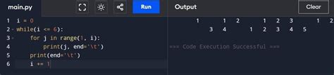 6. Write the output for the following program. i=0 while(i