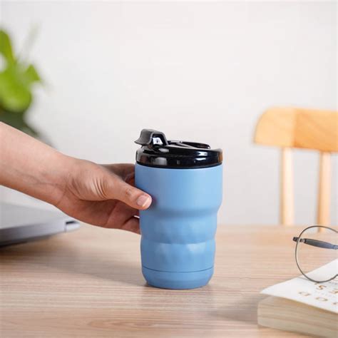 Sweatproof Travel Coffee Mug With Airtight Flip Top Lid 350ml Online ...