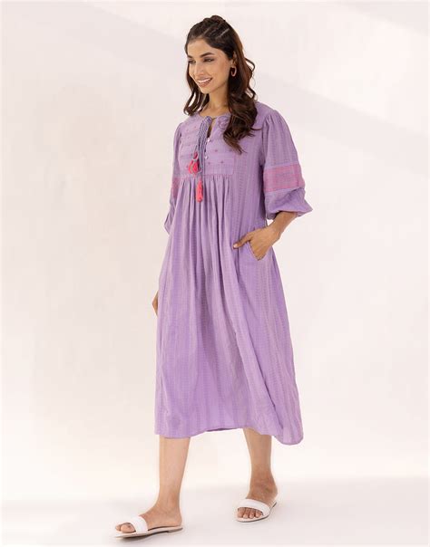 Cairo Midi Dress (Lavender) – Studio Misri