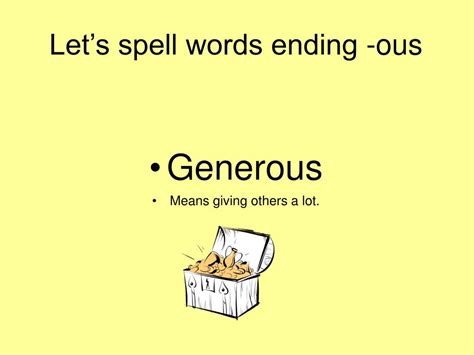 PPT - Let's spell words ending -ous PowerPoint Presentation, free ...