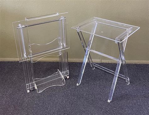 Pair of MCM Lucite Folding TV Trays / Tables at 1stDibs | lucite tv ...