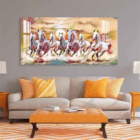 Handcrafted Horses Painting Acrylic Wall Art - The Next Decor