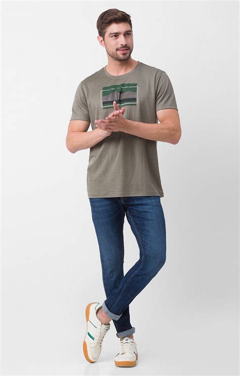 Spykar Dark Blue Cotton Super Slim Fit Tapered Length Jeans For Men ...