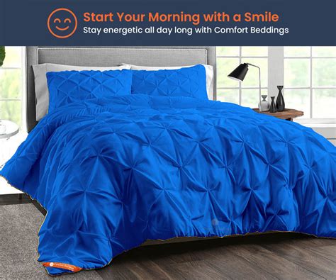 Royal Blue Pinch comforter | Comfort Beddings