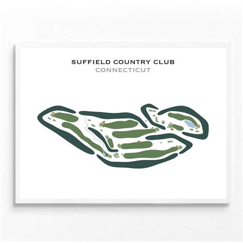 Suffield Country Club, CT | Golf Course Map, Golf Map, Golfer Gift for ...