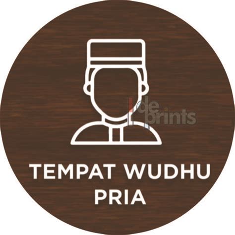 Jual Sign Tempat Wudhu Pria Kayu Modern 20cm | Sign Board Wudhu Pria ...