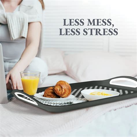 Buy Rectangular Non Slip Serving Tray with Handles That are Easy to ...