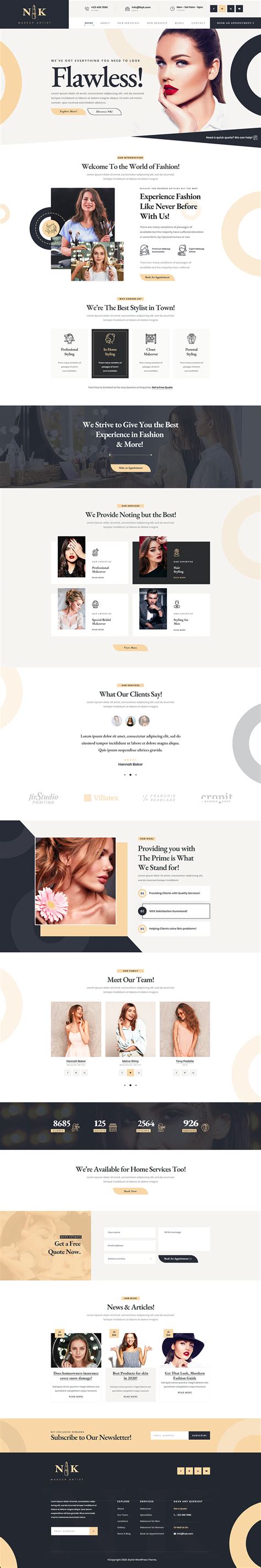 Stylish WordPress Theme For Trendy Fashion & Styling Business