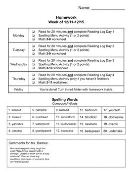 Image result for Homework Packet