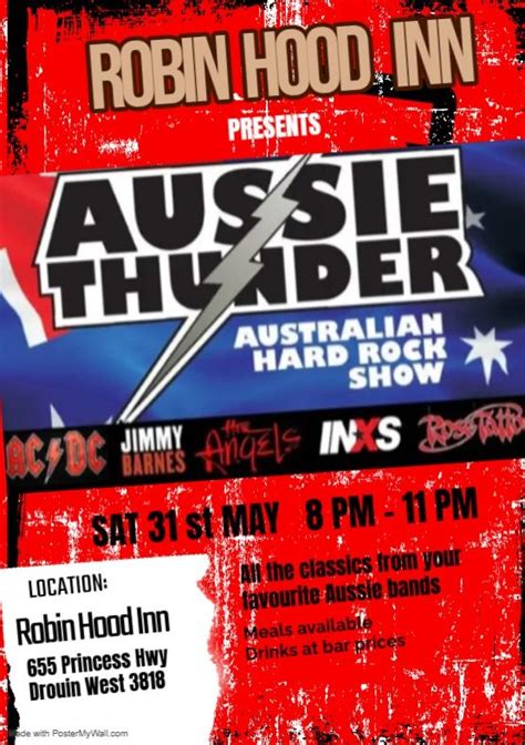 Aussie Thunder - The Australian Hard Rock Show @ The Robinhood Inn ...