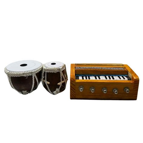 India Meets India Miniature Tabla-Harmonium Collectible 7 inch in Gift ...