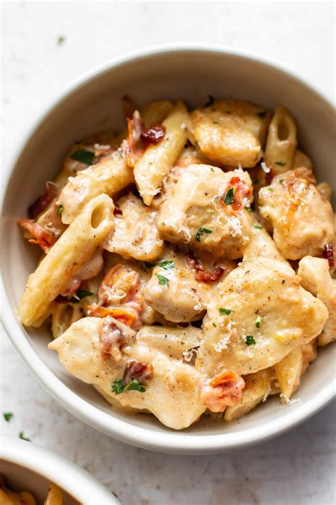 This chicken penne recipe is creamy and delicious. The fresh tomatoes ...