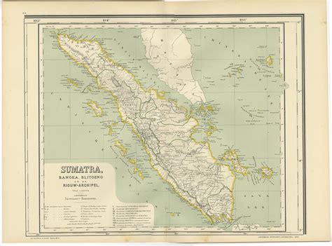 Antique Map of West Sumatra by Dornseiffen (1900)