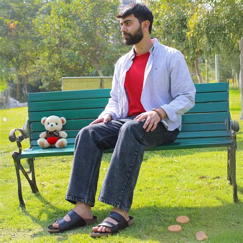 Men's Parallel Black Leather Cork Sandals 2.0