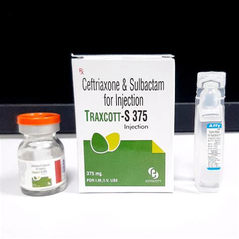 TRAXCOTT-S 375 Injection Estocott Pharma Pvt. Ltd.