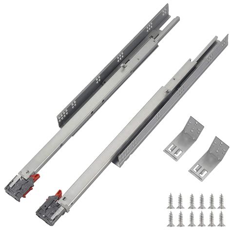 Undermount Drawer Slides 18 inch, Full Extension Soft Close Concealed ...