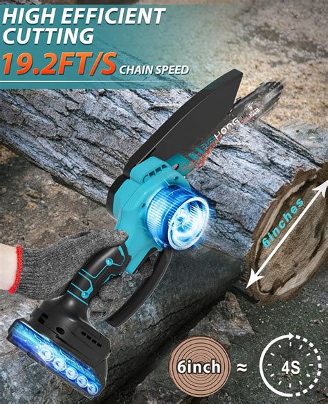 Buy BEI & HONG Mini Chainsaw 6-Inch with 2 Battery, Cordless power ...